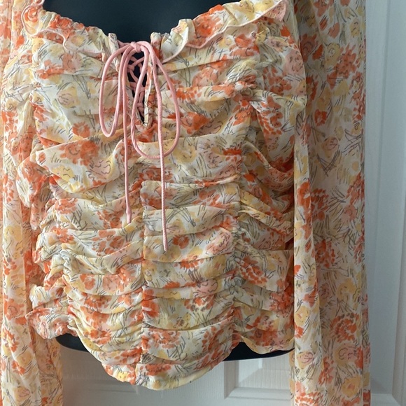 Free People Mabel Print Spring Combo Top Size X-Small - Picture 5 of 10